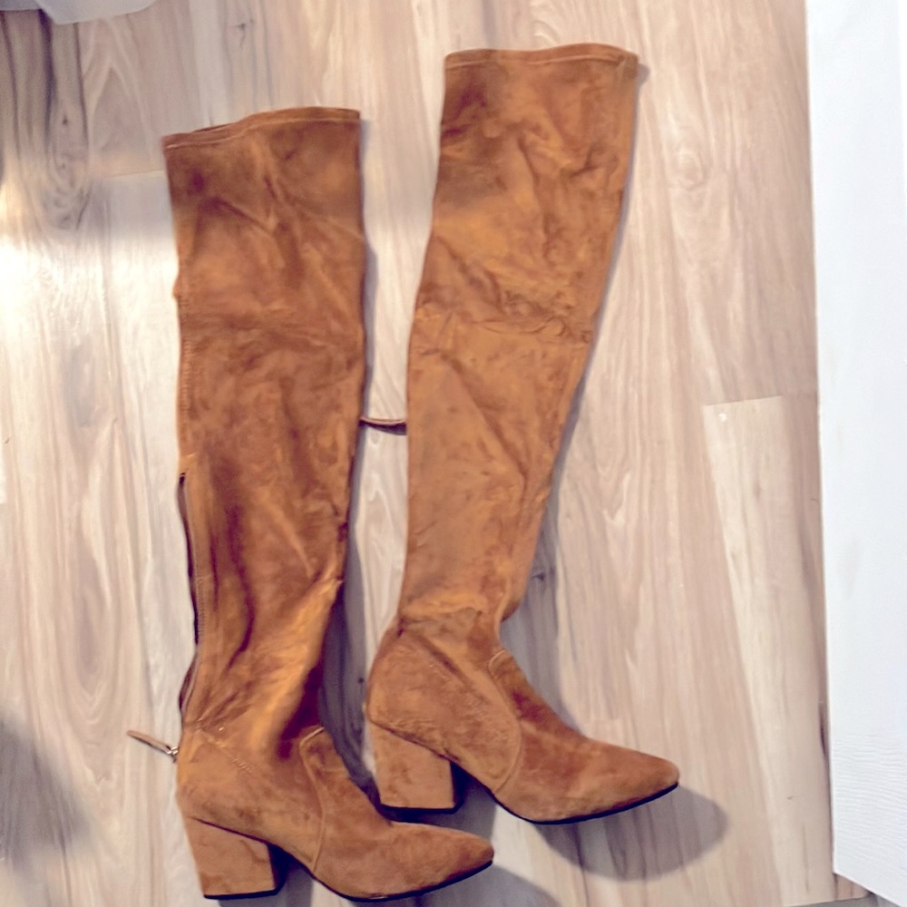 LEATHER OTK SUEDE BOOTS